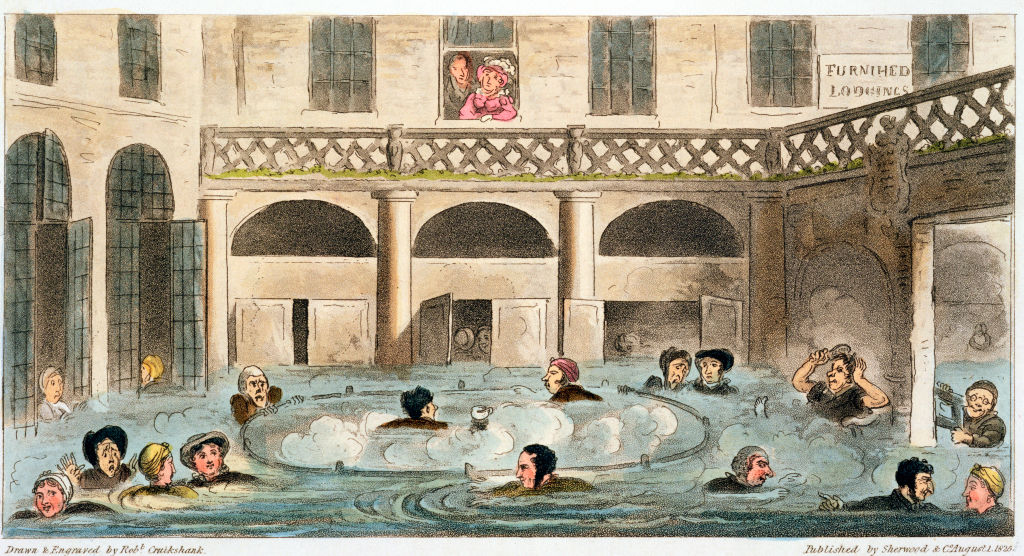 Public Bathing At Bath Or Stewing Alive' 1825 - Startlap
