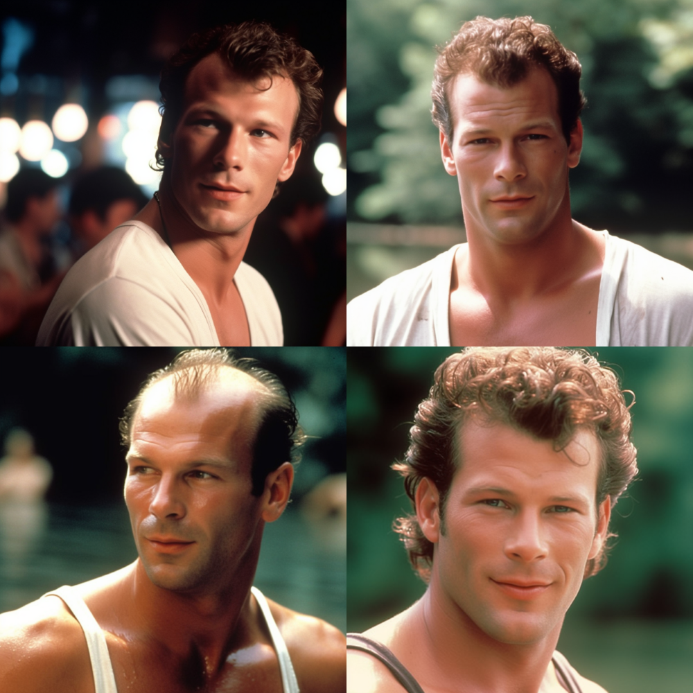 Így képzeli az MI Bruce Willist mint a Dirty Dancing című film szereplője