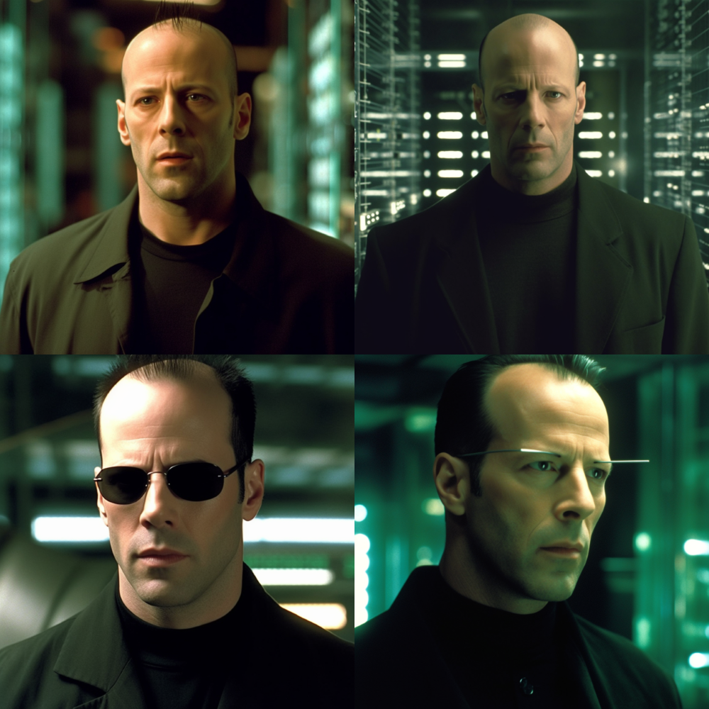 Bruce Willis mint a Matrix című film szereplője a MI szerint