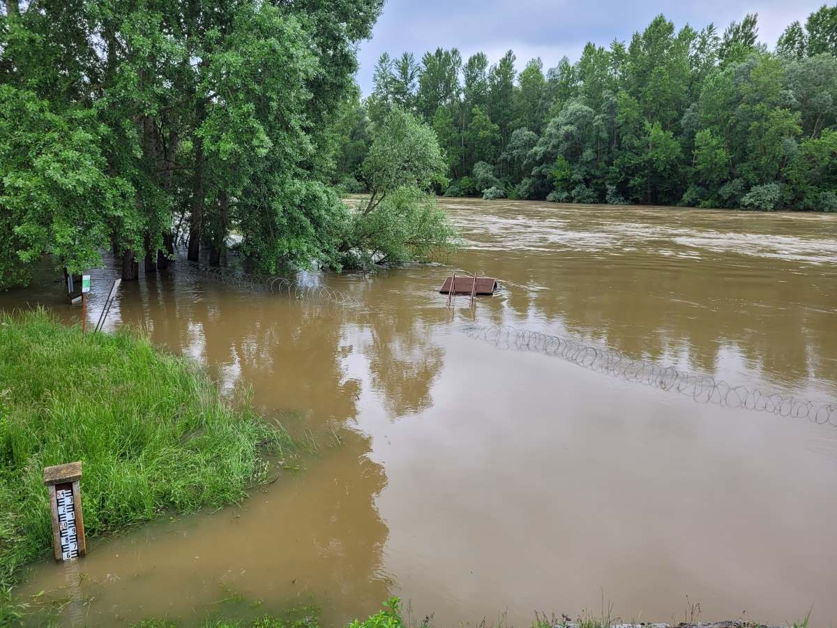 A Mura a magyar-horvát határ mentén