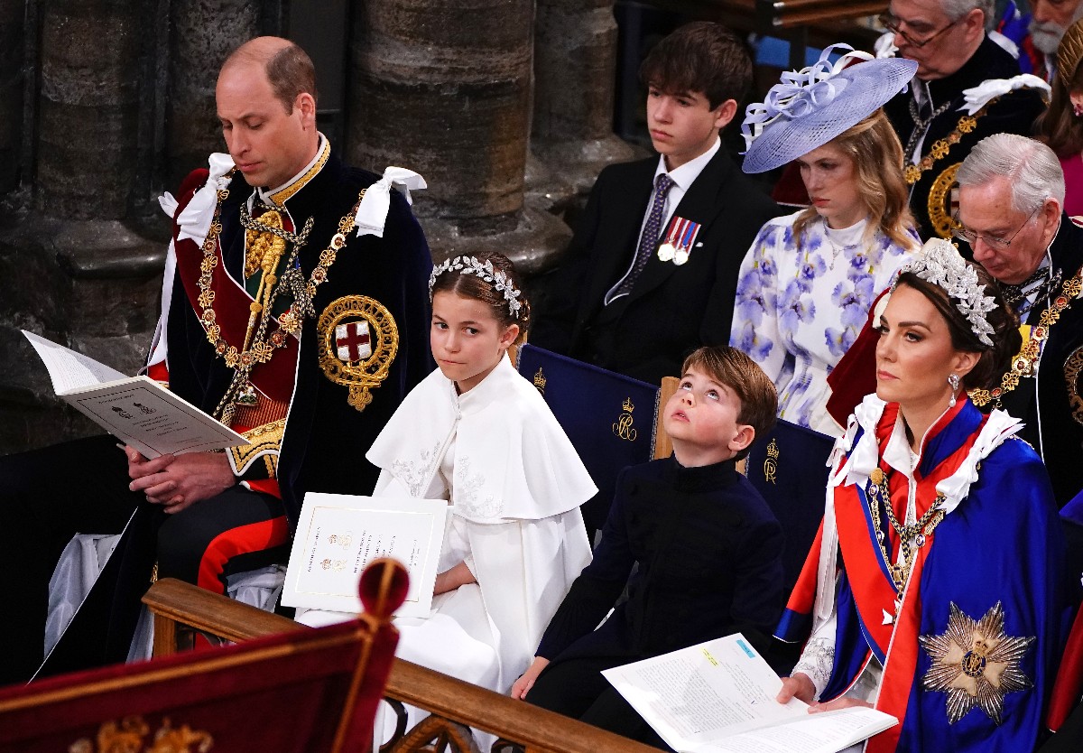 Vilmos herceg családja a koronázási ünnepségen