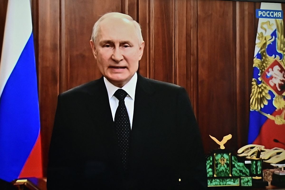 Putyin beszédet intéz a néphez 2023.06.24-én.