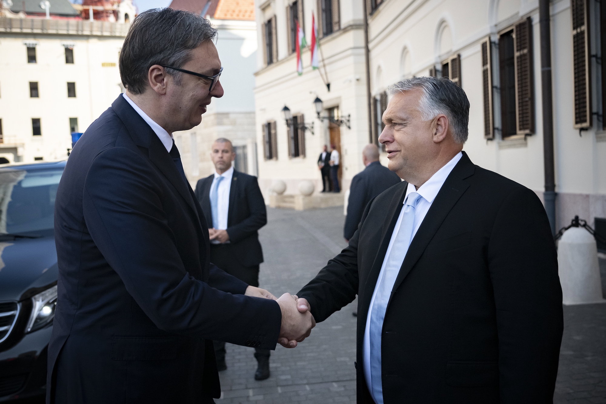 Orbán Viktor és Aleksandar Vucic szerb köztársasági elnök.