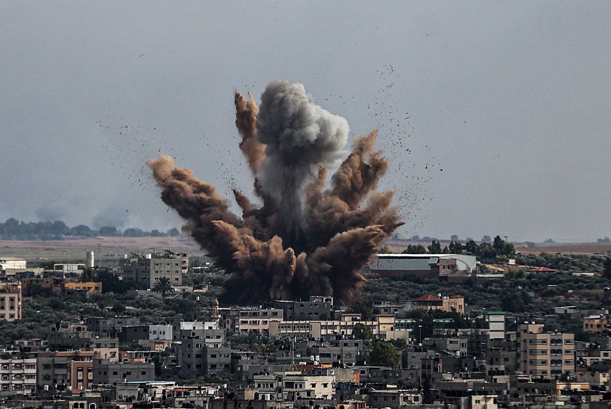 Izraeli rakétabecsapódás Gáza városában