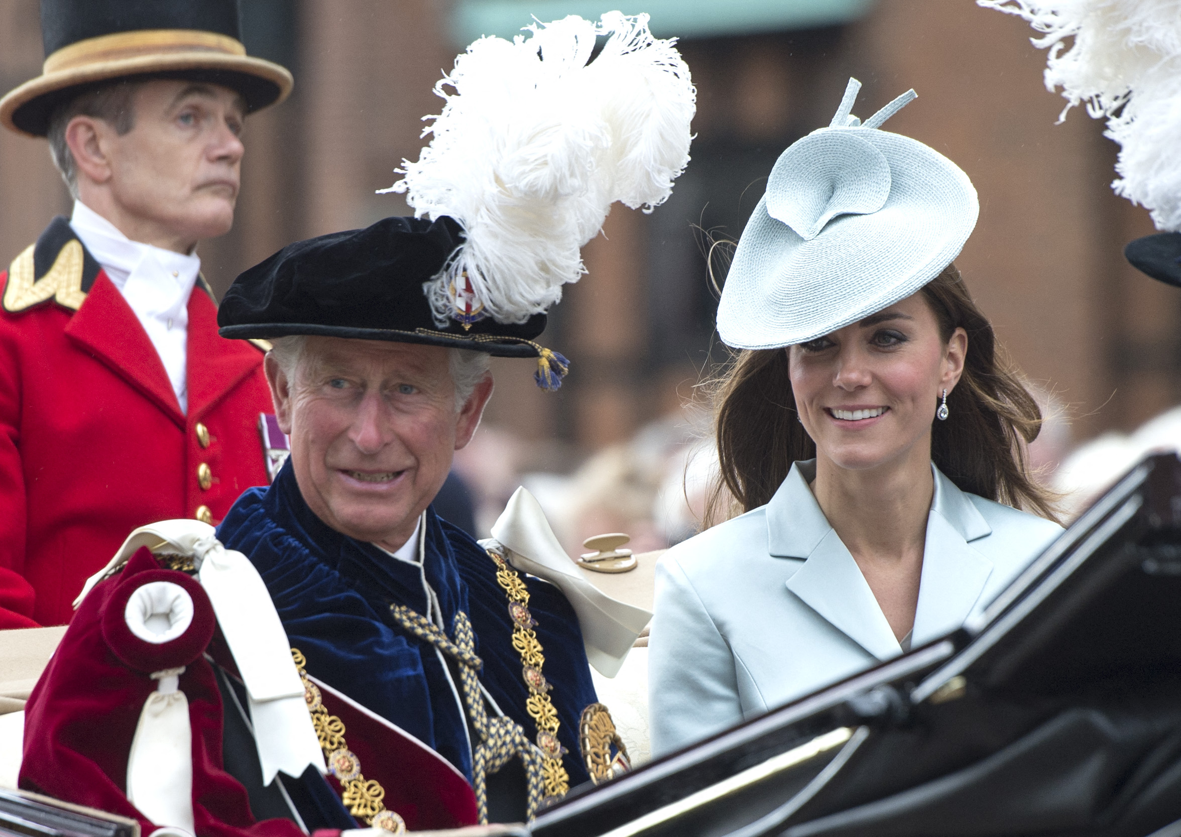 III. Károly király és Katalin wales-i hercegnő 2014-ben.
