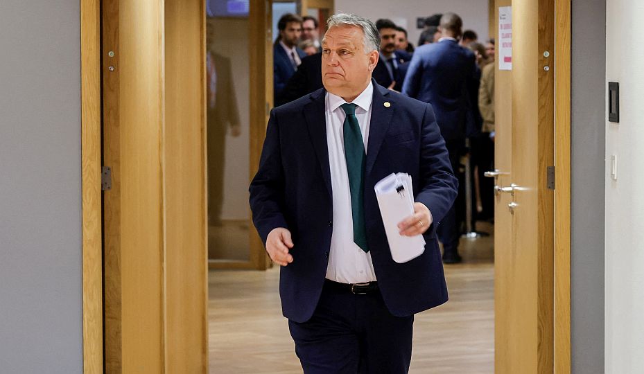 Orbán Viktor az Európai Parlamentben.