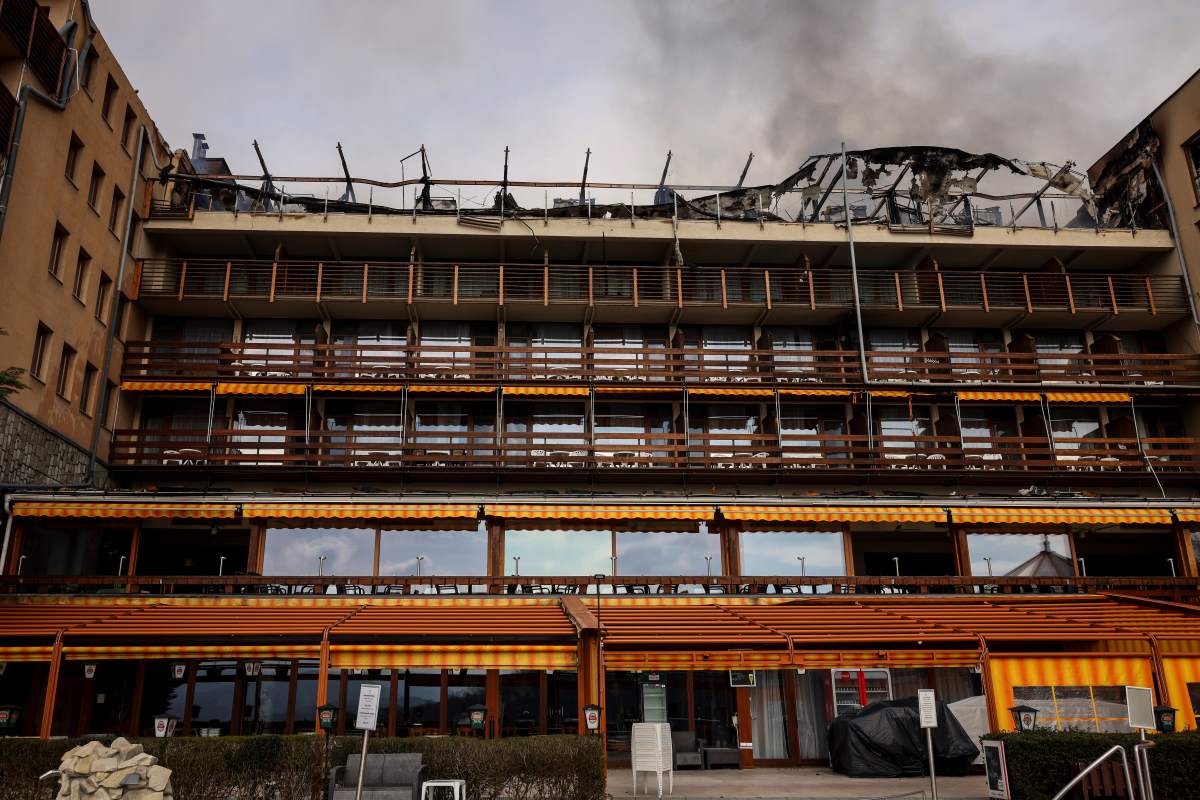 A kiégett negyedik szint a visegrádi Hotel Silvanus épületében