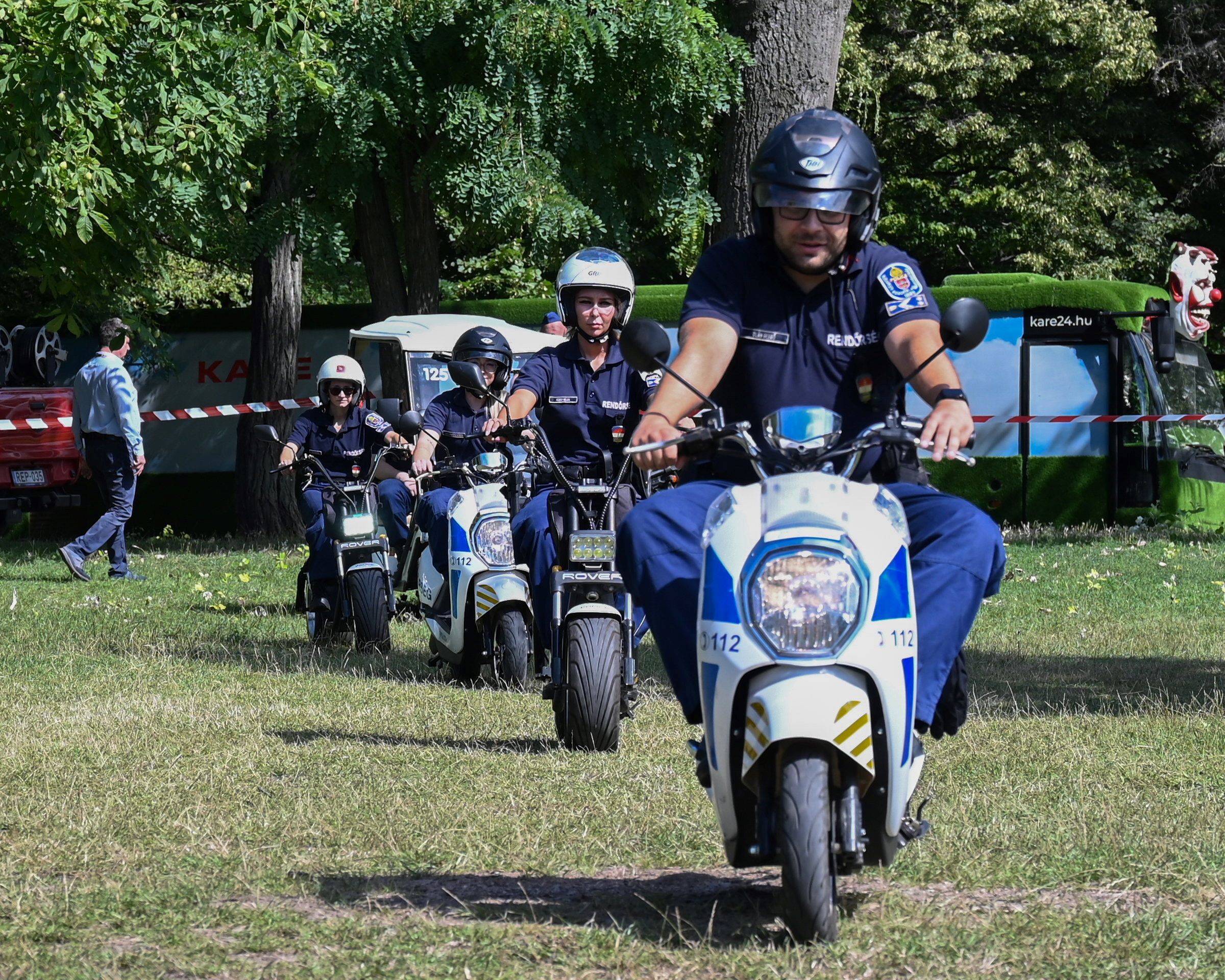 Motoros rendőrök a 2023-as Sziget Fesztiválon.