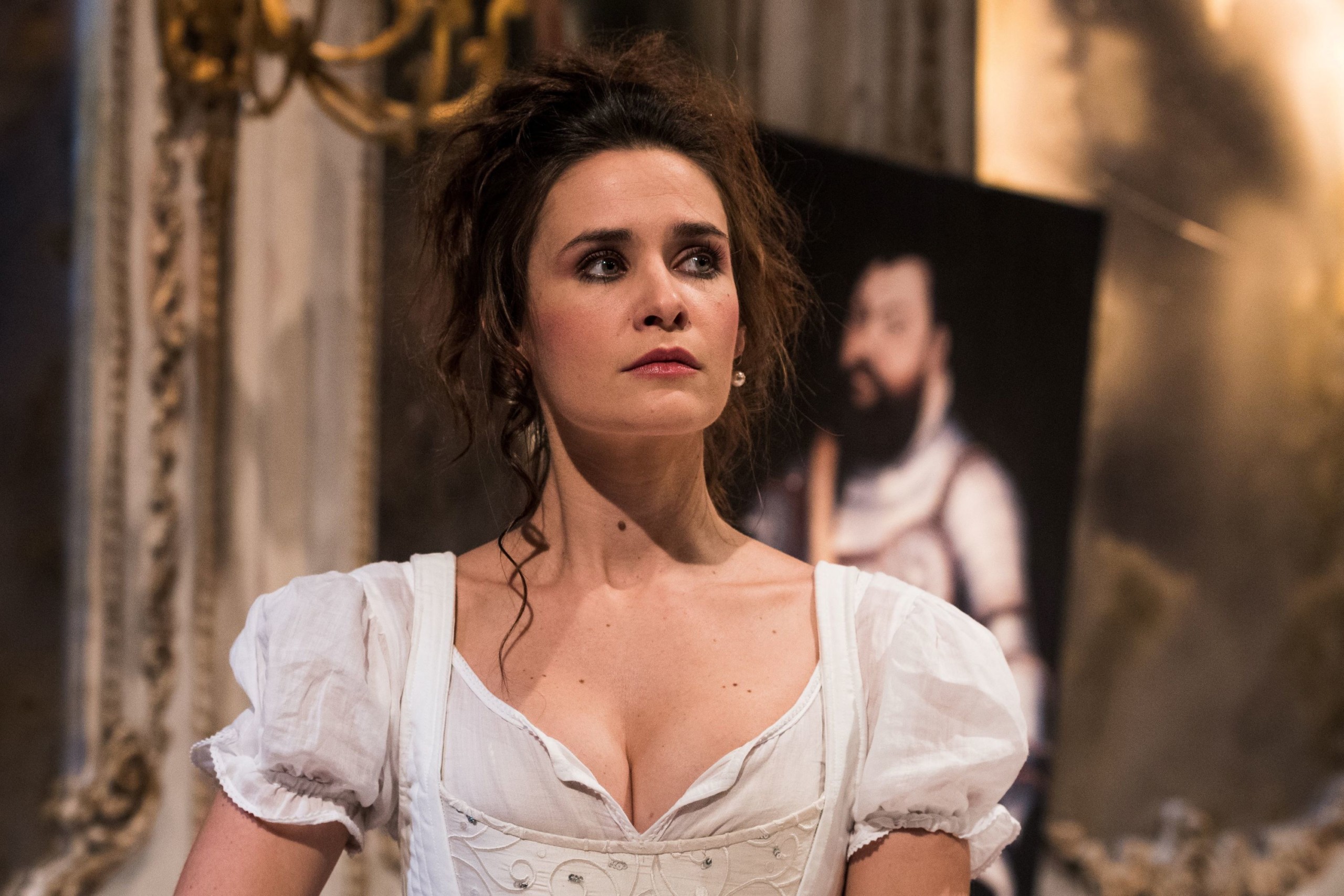 Tompos Kátya Doralice szerepében Carlo Goldoni Házasság Palermóban című darabjának próbáján a Nemzeti Színházban 2017. november 16-án.
