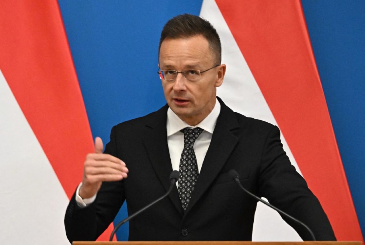 Szijjártó Péter külgazdasági és külügyminiszter beszédet mond