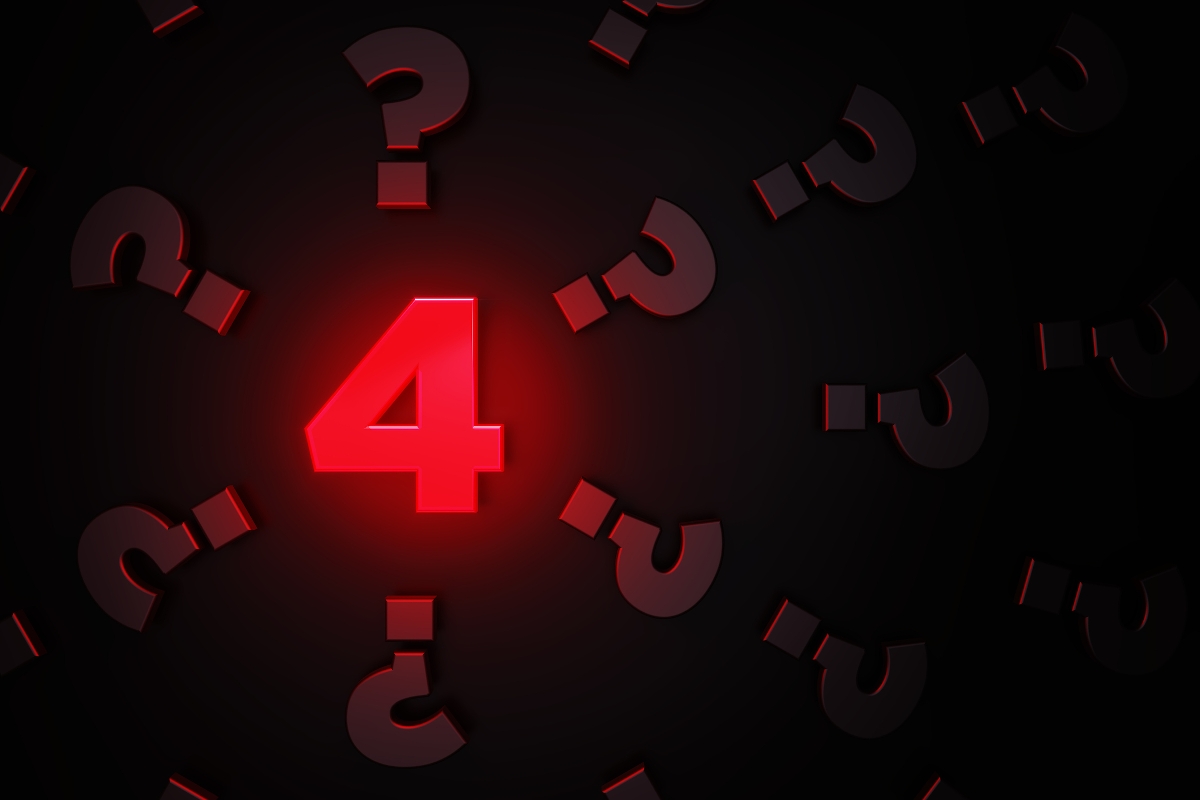 Egy 4-es számjegy a kérdőjelek között