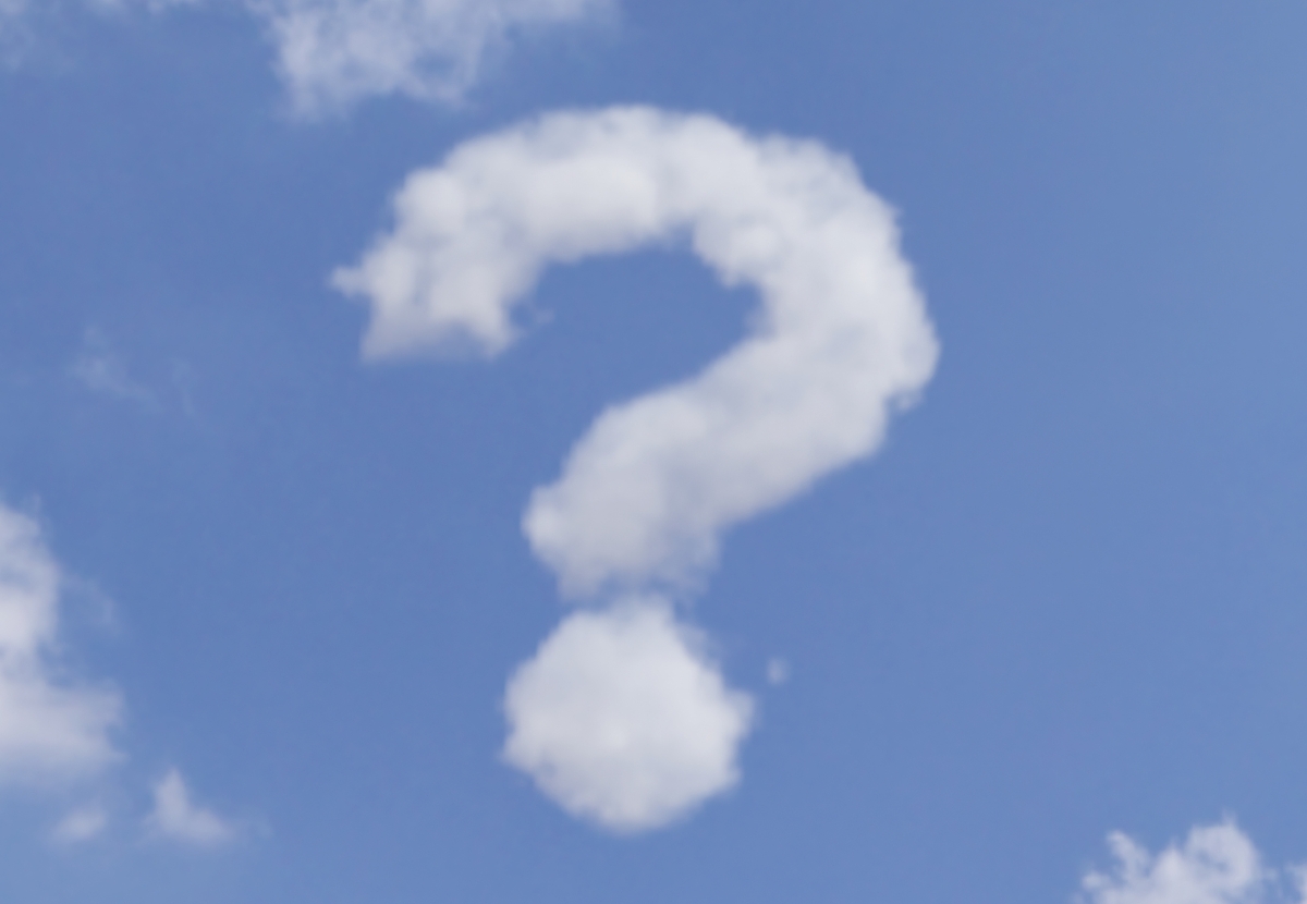 Egy kérdőjel alakú felhő