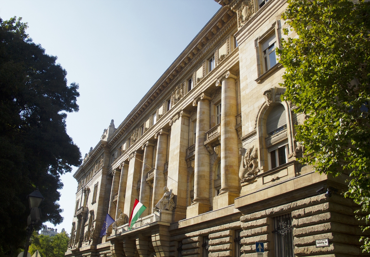A Magyar Nemzeti Bank épülete Budapesten