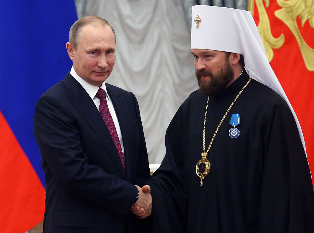 Vlagyimir Putyin és Hilarion metropolita