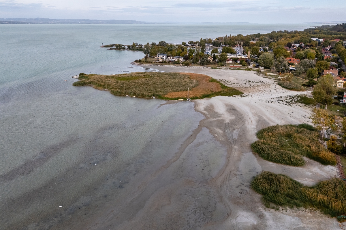 Alacsony vízállás a Balatonnál