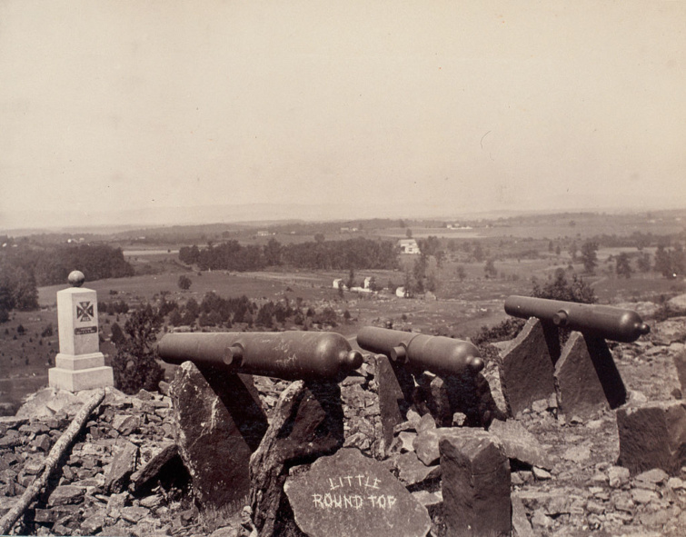Emlékhely a Gettysburg-i csatatéren 1880 körül.