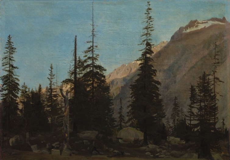 Alpesi tájkép a 19. századból. 