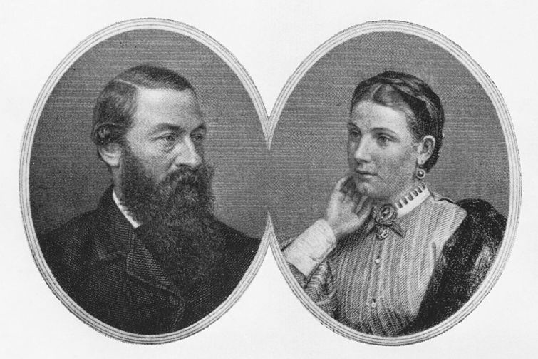 Sass Flóra és Sir Samuel White Baker arcképe 1870 k. 