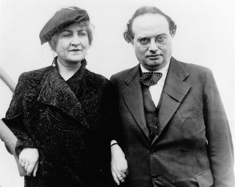 Franz Welfer feleségével, Alma Mahlerrel.