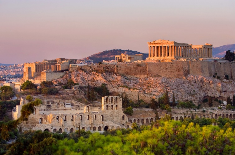 Athén a naplemente idején