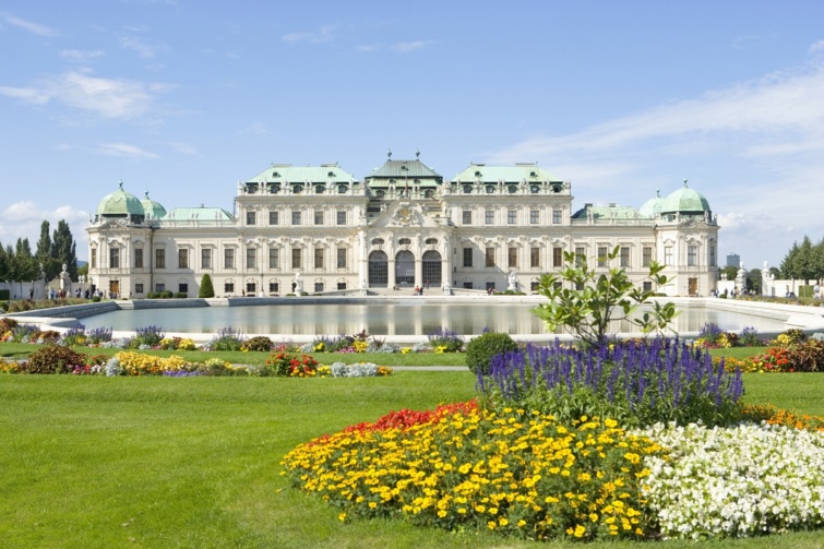 A Belvedere-palota Bécsben.