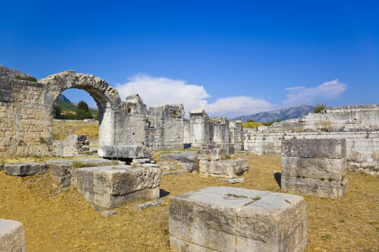 Salona amfiteátrumának maradványai.