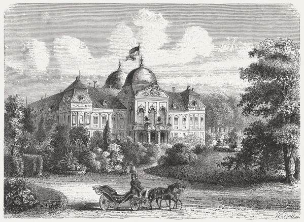 A Grassalkovich-kastély egy 18. századi rajzon