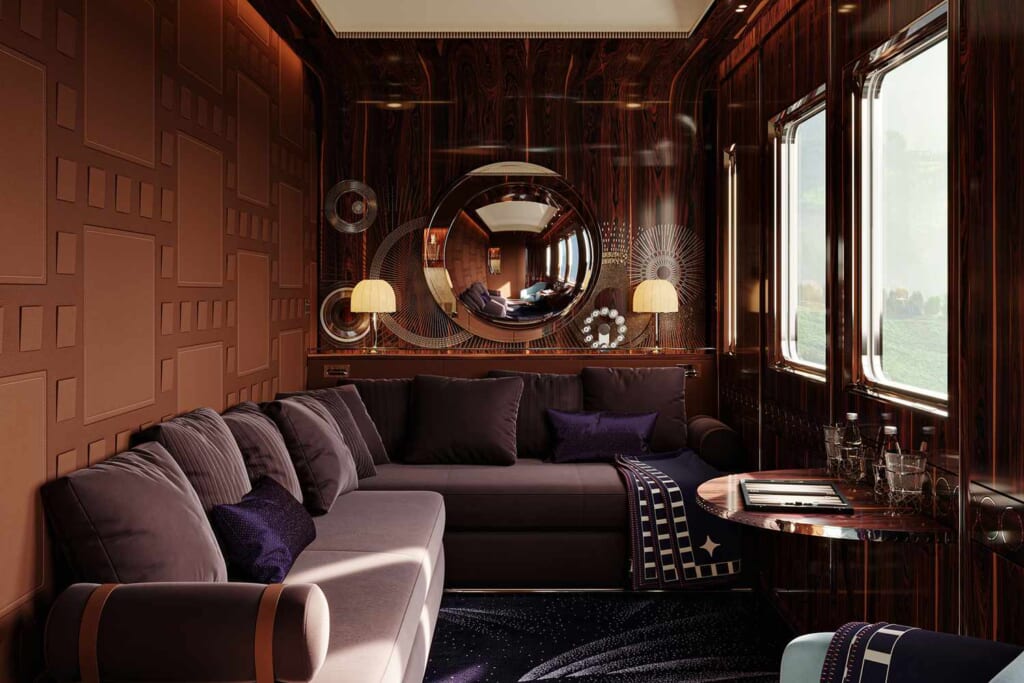Lakosztály kanapéval az Orient Expresszen