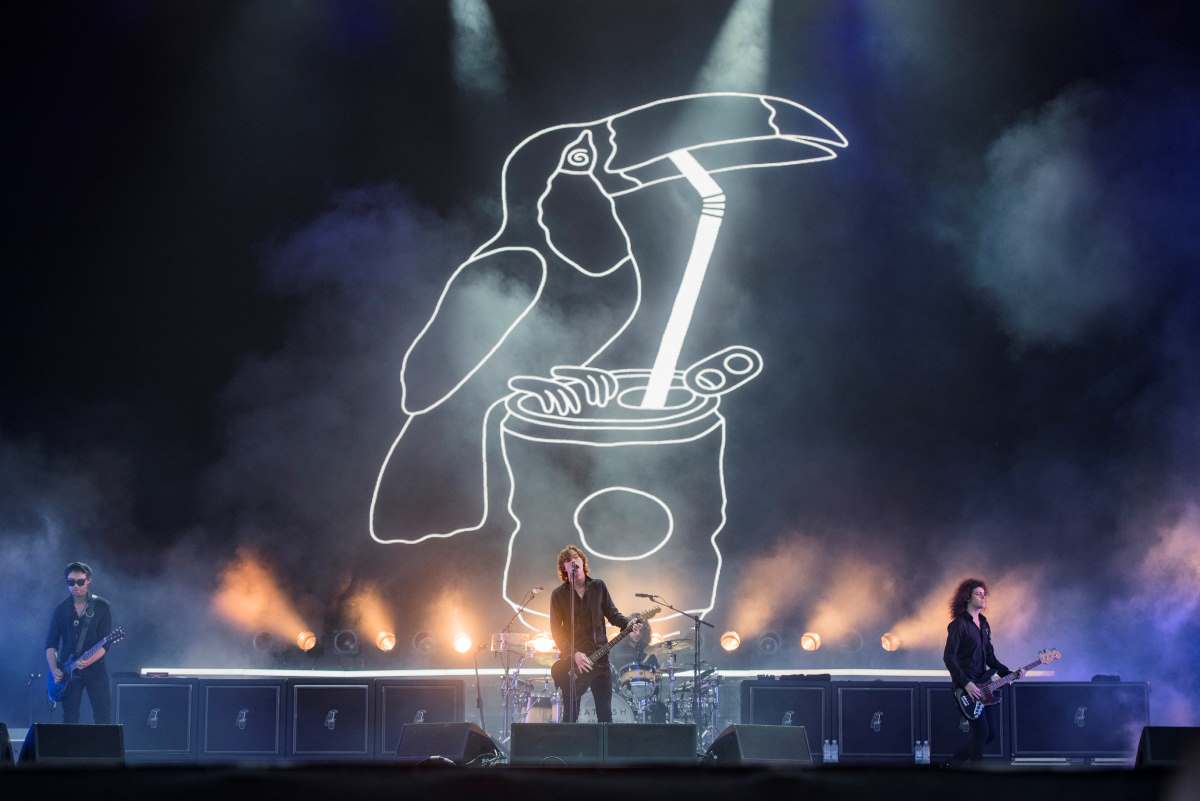 A brit Catfish and the Bottleman rockzenekar koncertje a 27. Sziget fesztiválon az óbudai Hajógyári-szigeten 2019. augusztus 12-én.