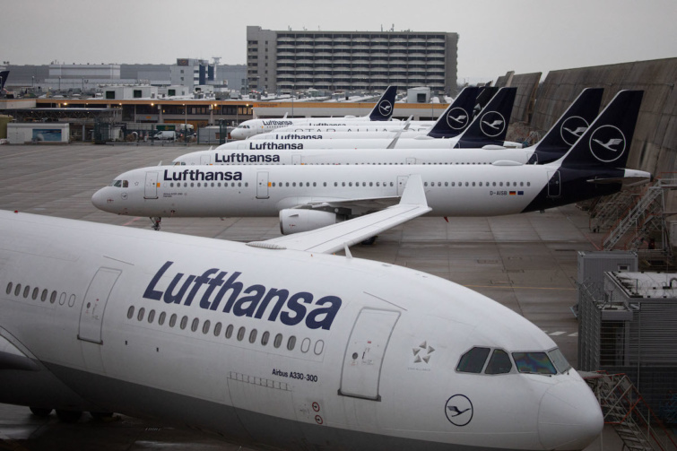 A Lufthansa járatai a frakcfurti repülőtéren