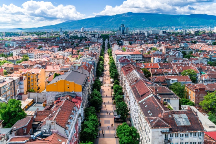 A bolgár főváros, Szófia madártávlatból