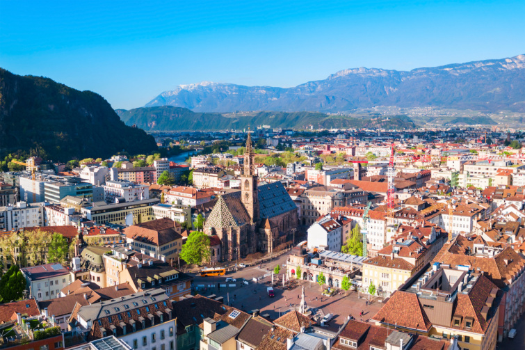 Dél-Tirol fővárosa, Bolzano a magasból