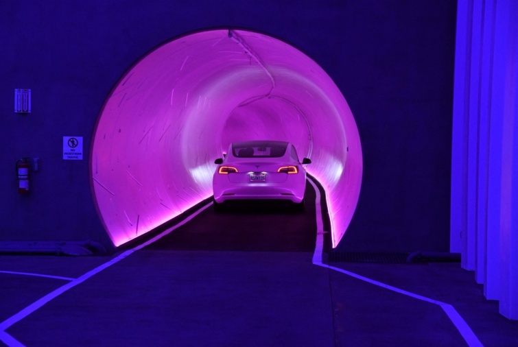 Elon Musk cége, a The Boring Company által épített alagút Las Vegasban