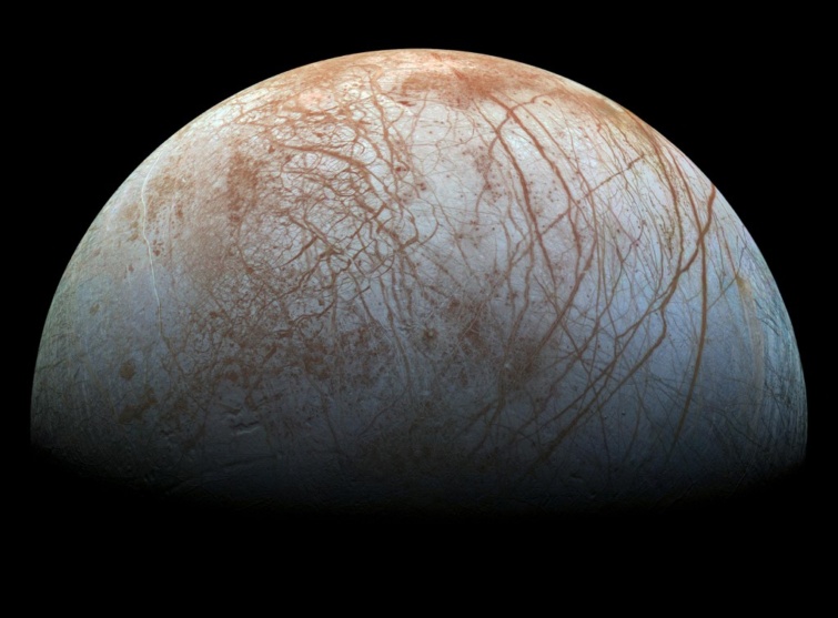 A NASA fotója az Europáról, a Jupiter negyedik holdjáról