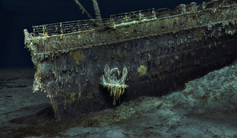 A Titanic hajóroncsa a tenger mélyén
