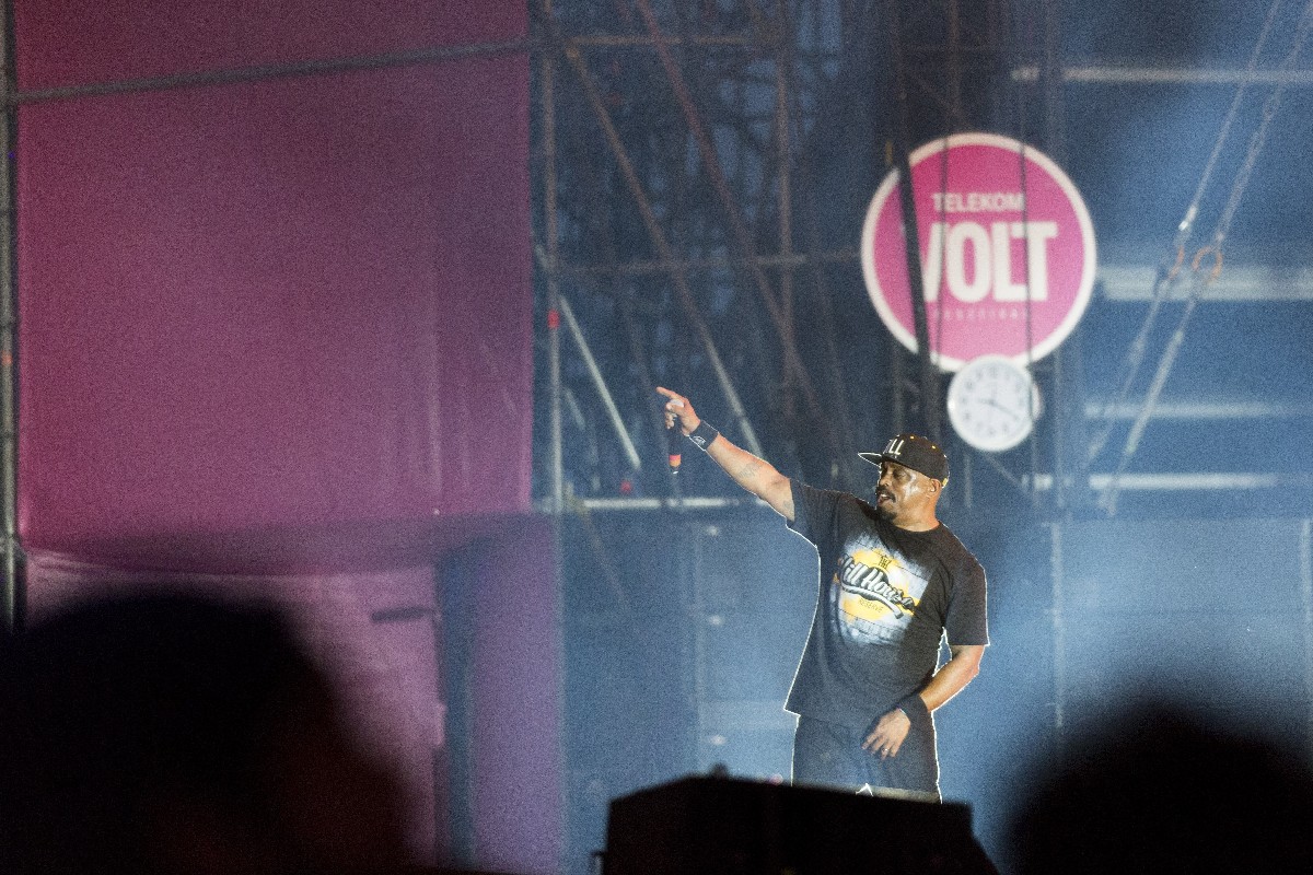 Sen Dog (Senen Reyes) rapper az amerikai Cypress Hill együttes koncertjén a 27. VOLT Fesztiválon a soproni Lővér kempingben 2019. június 26-án.