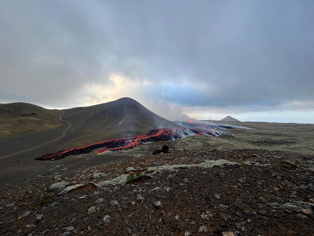 Vulkánkitörés Izlandon 2023.07.10-én.