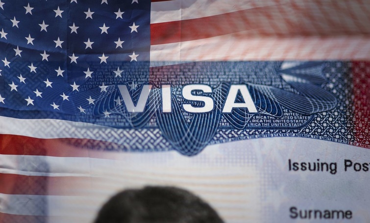Az Amerikai Egyesült államok vízum-illusztrációja.