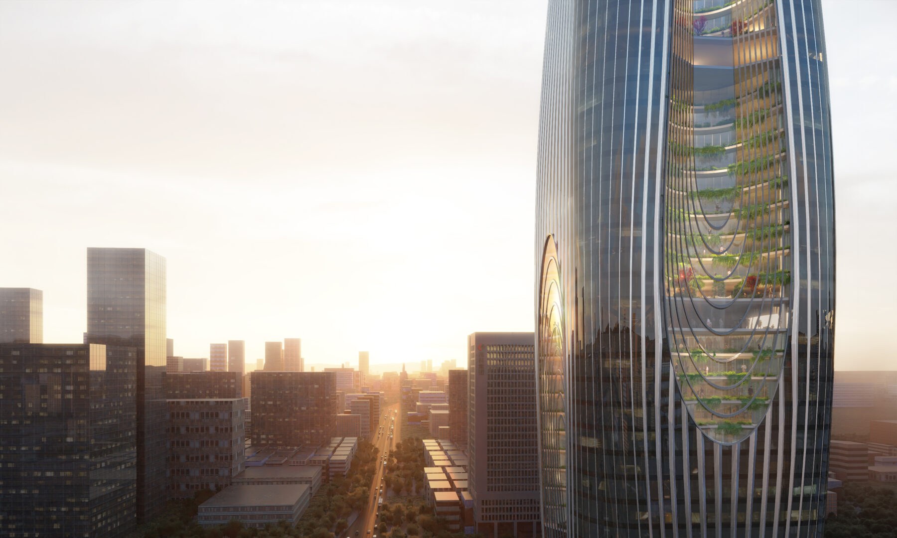 A Daxia Tower felhasználja a napenergiát az épület fenntartásához