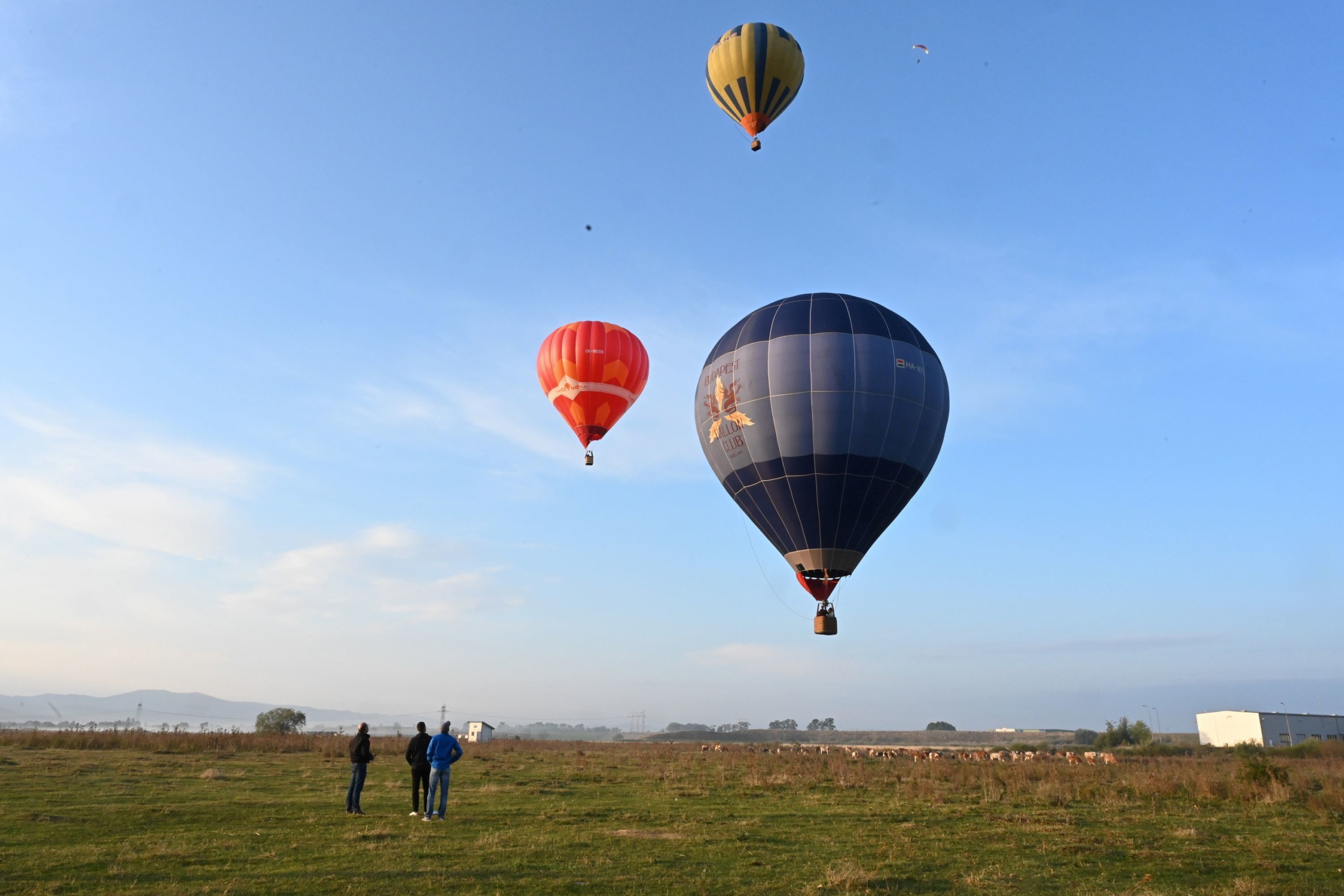Felszálló hőlégballonok a második alkalommal, tizenkét erdélyi és magyarországi csapat részvételével megrendezett X Balloon Fest hőlégballon-fesztiválon