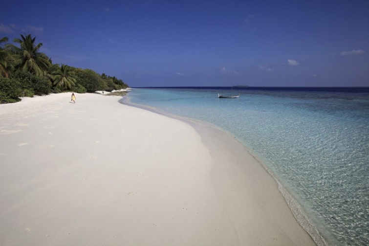 Csodálatos tengerpart a Maldív-szigeteken