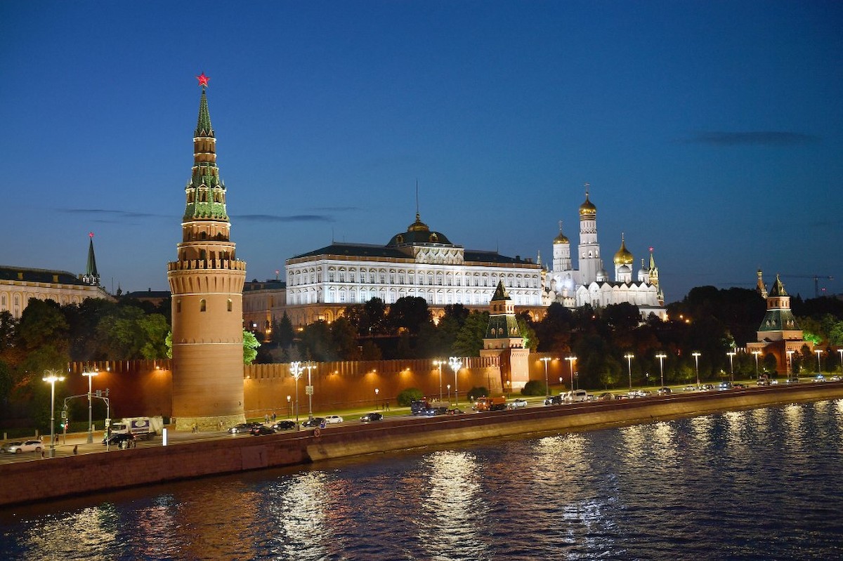 A moszkvai Kreml a Moszkva folyó partján