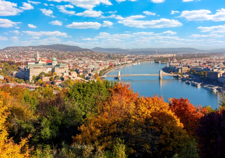 Budapest városképe ősszel