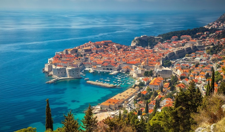 Dubrovnik látképe madártávlatból.