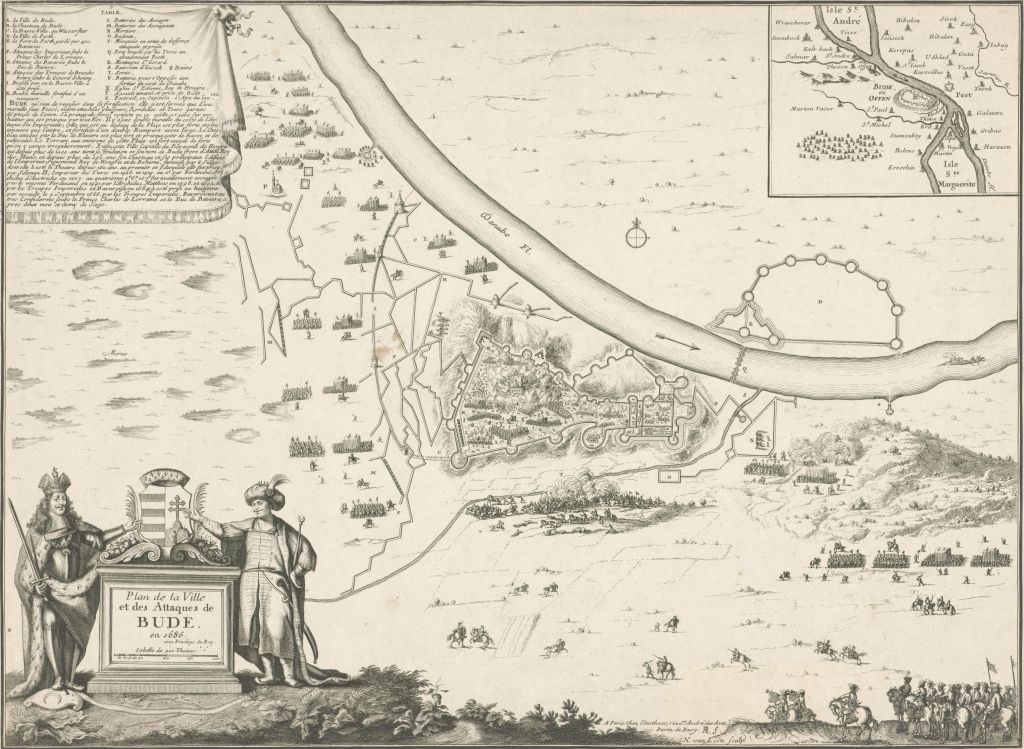 1686-ban készült térkép Budáról