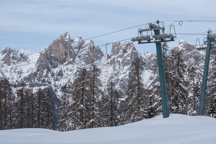 Sípálya a Dolomitokban 