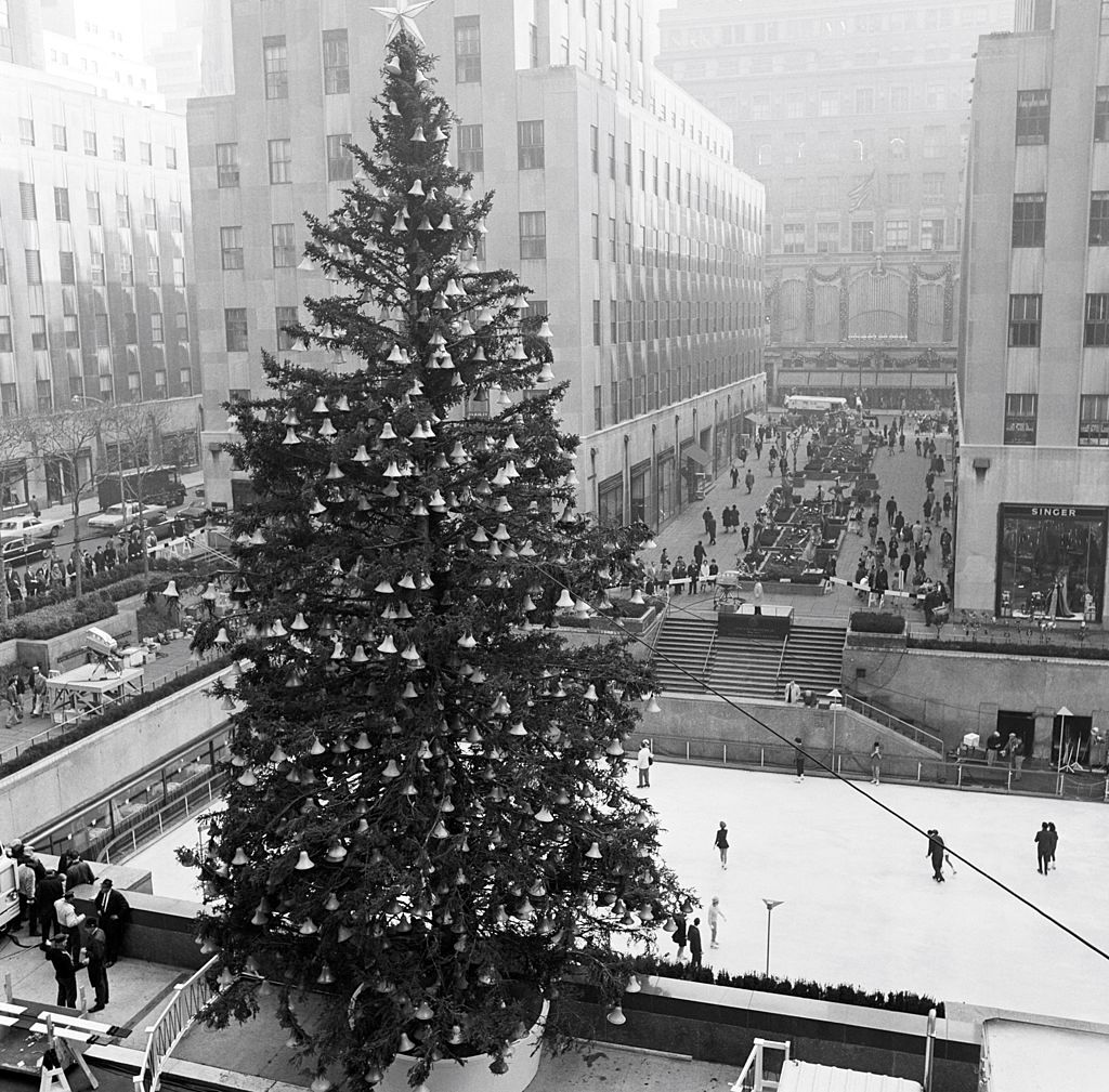 New York, a Rockefeller Center ikonikus karácsonyfája 1966-ban