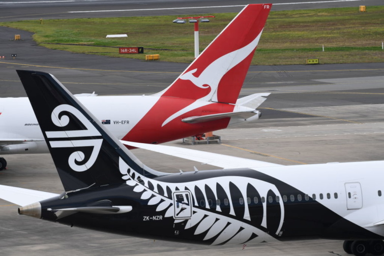 A Qantas és az Air New Zealand gépei