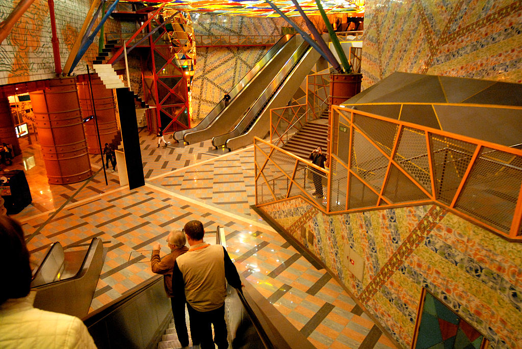 Az Olaias metrómegálló Lisszabonban, amit 1998-ban adtak át
