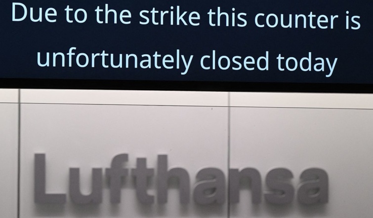 Sztrájk a Lufthansa légitársaságnál Németoszágban.